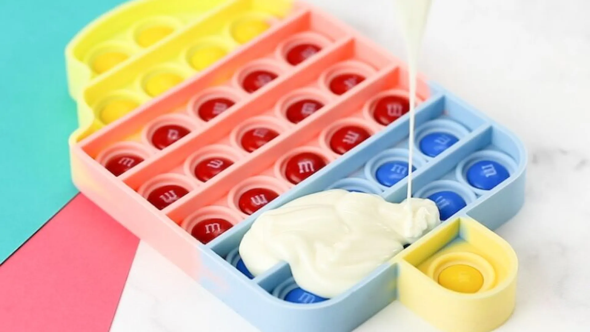 Candy being made in pop it.