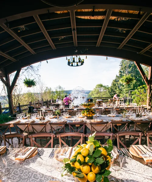 Wood fired dinner at Chef's Garden. 