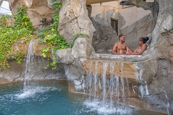 A tropical oasis awaits at the Biosphere Pool.