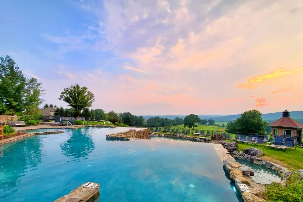 Vista 180 pool sunset