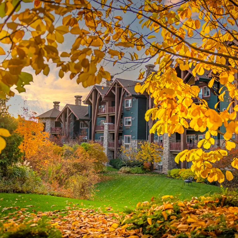 Grand Cascades Lodge in Autumn,Fall.