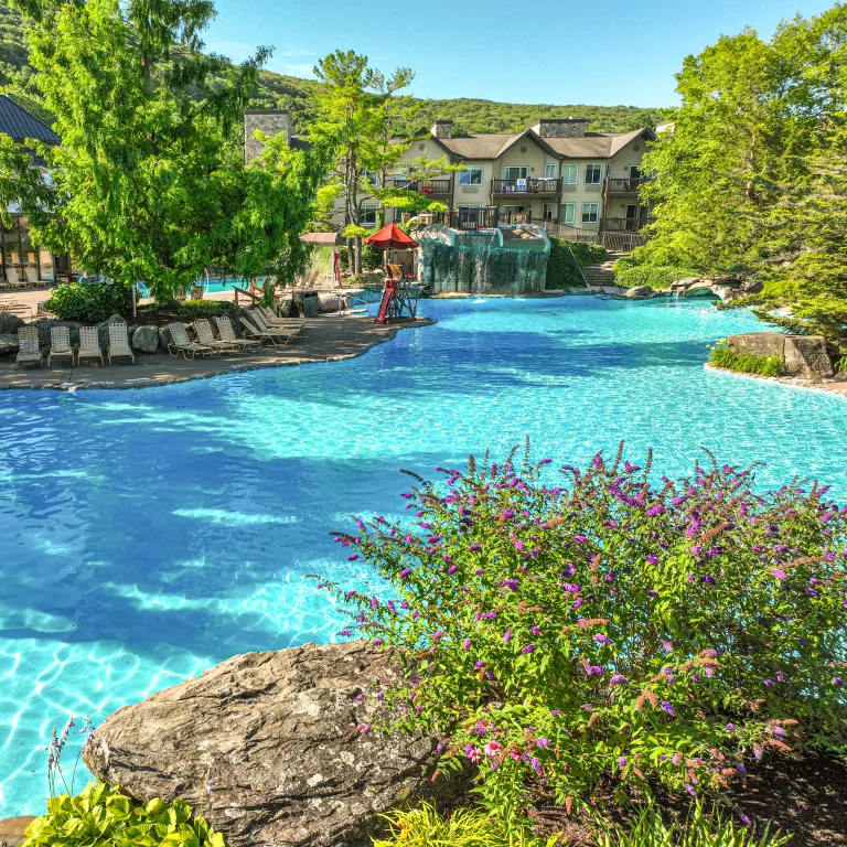 Minerals Outdoor Pool Complex during summer.