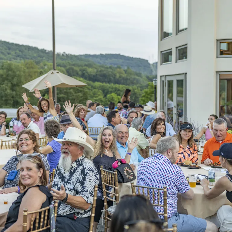 Attendees of Black Bear Bourbon and BBQ.