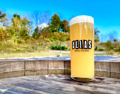 Alias Brew Works beer. 