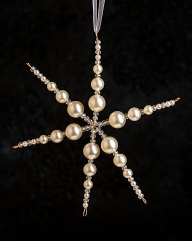 Beaded snowflake.