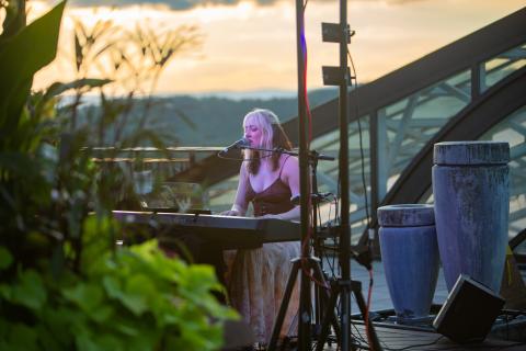 Live music on Fire & Water terrace.