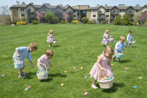 Egg hunt at Minerals Hotel