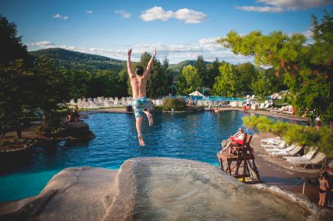 Young Boy Cliff Jump at Minerals Pool