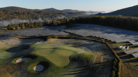 Overview of the Solar Field that powers Crystal Springs Resort in NJ