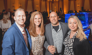 Group of friends enjoying New Year's Eve party.