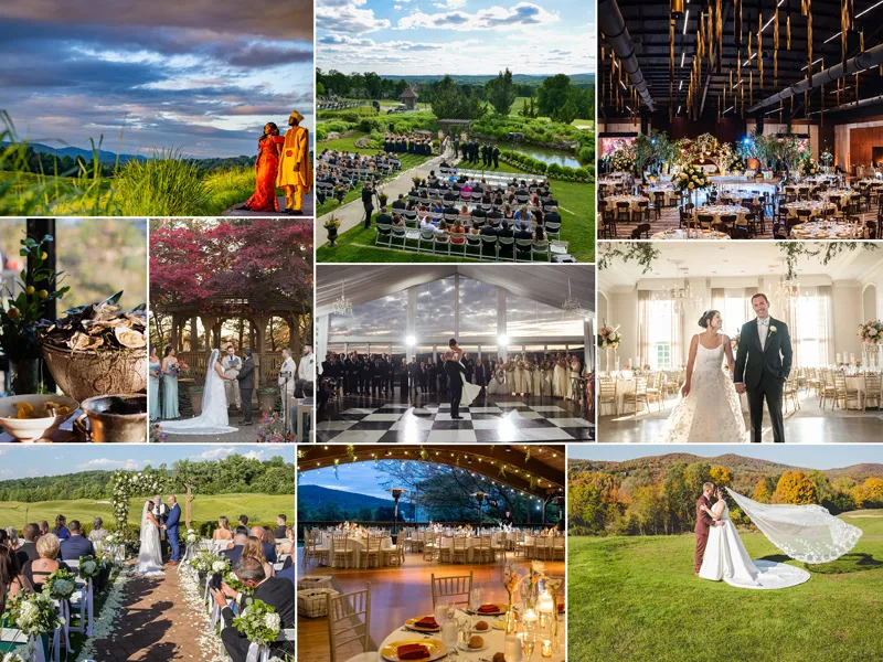 Wedding photos collage. 