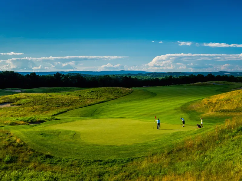 Golfers on Ballyowen Golf Couse