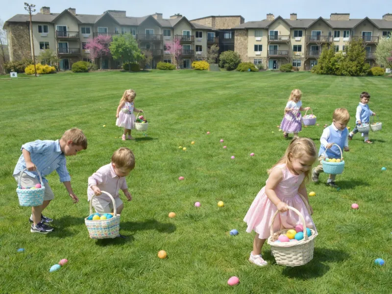 Egg hunt at Minerals Hotel