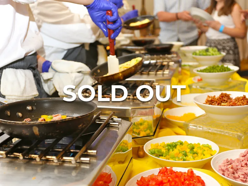 Omelet station sold out.