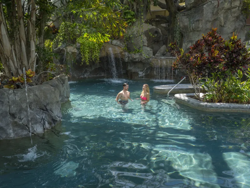 Couple in Biosphere Pool Complex
