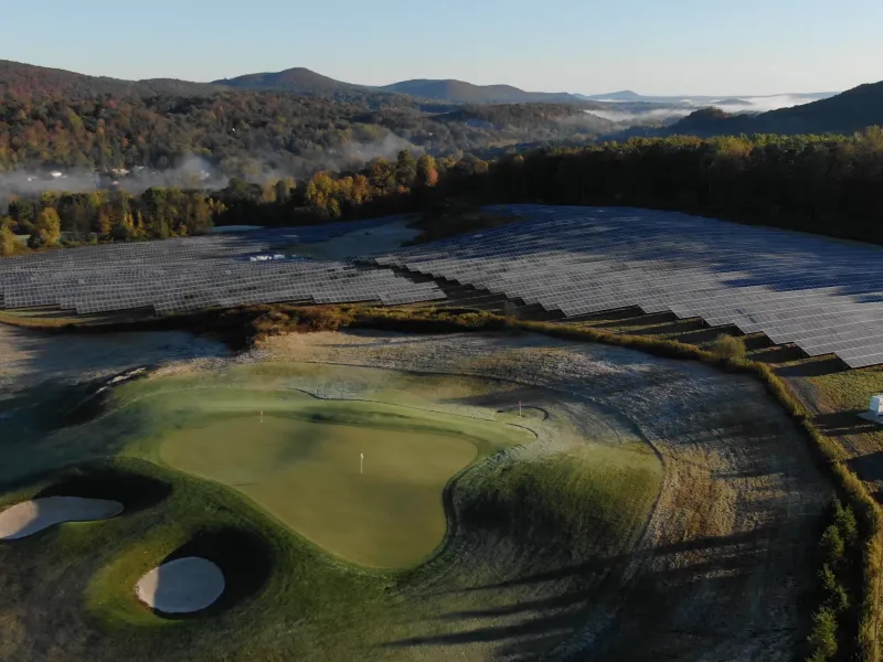 Overview of the Solar Field that powers Crystal Springs Resort in NJ
