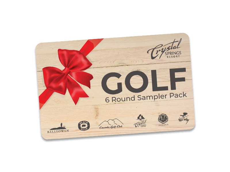 Golf sampler pack gift card