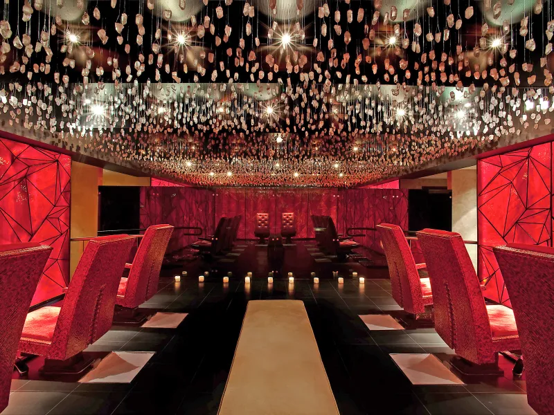 Reflections Spa crystal room.