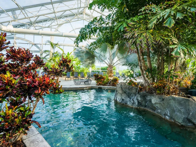 Indoor Biosphere Pool Complex at Crystal Springs Resort in NJ