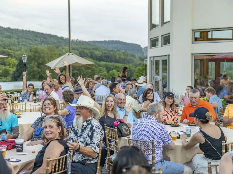 Attendees of Black Bear Bourbon and BBQ.